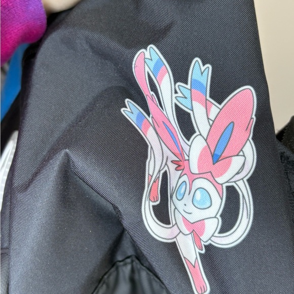 Pokémon Eevee Evolutions  Bioworld Backpack Black and Blue NWT - Picture 7 of 15